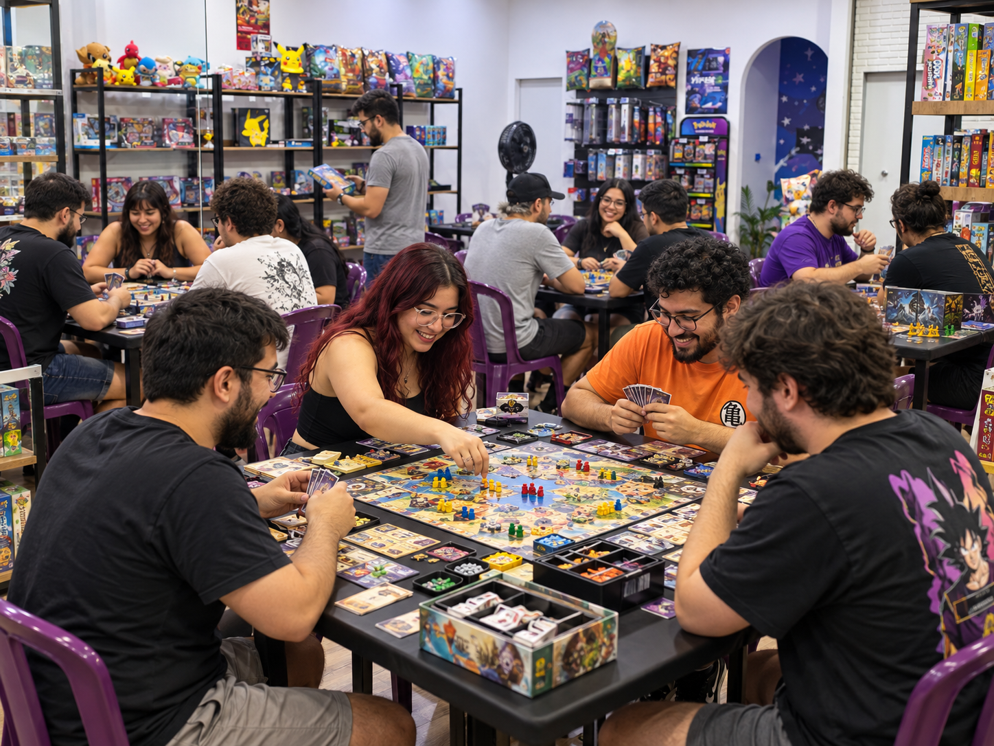 Pessoas jogando na Tabuleria da Universo Ludo
